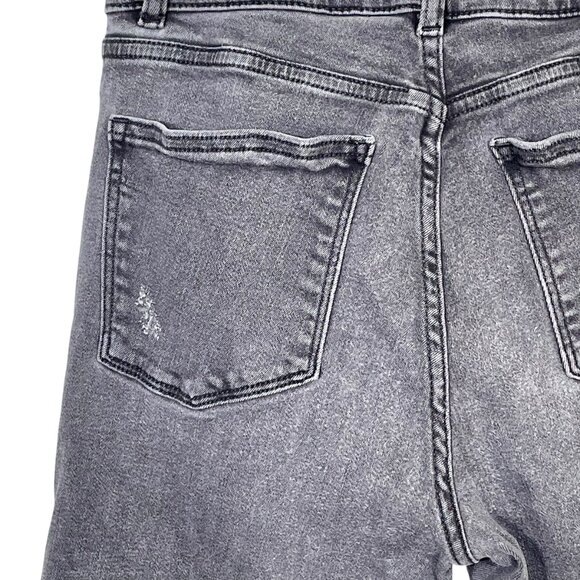 DL1961 Farrow Cropped High-Rise Skinny Jeans Montgomery Raw Hem Black Size 25 - Picture 9 of 12